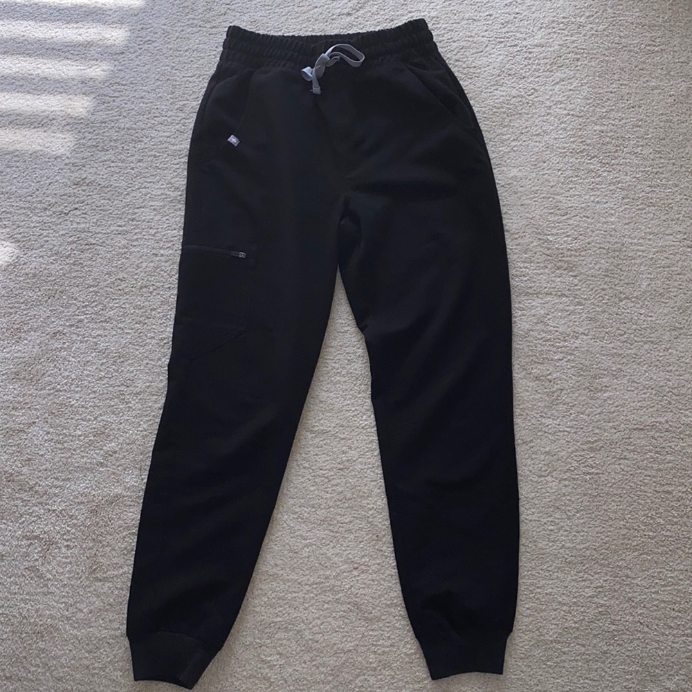 Figs High Waisted Zamora Black Scrub Pant XS/P